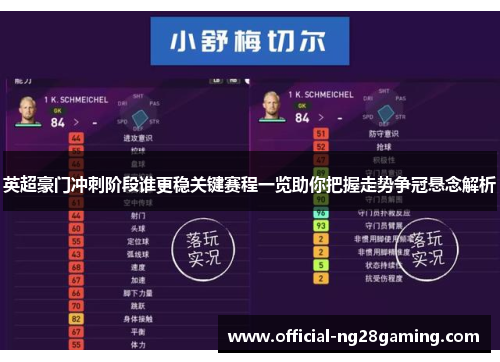 英超豪门冲刺阶段谁更稳关键赛程一览助你把握走势争冠悬念解析